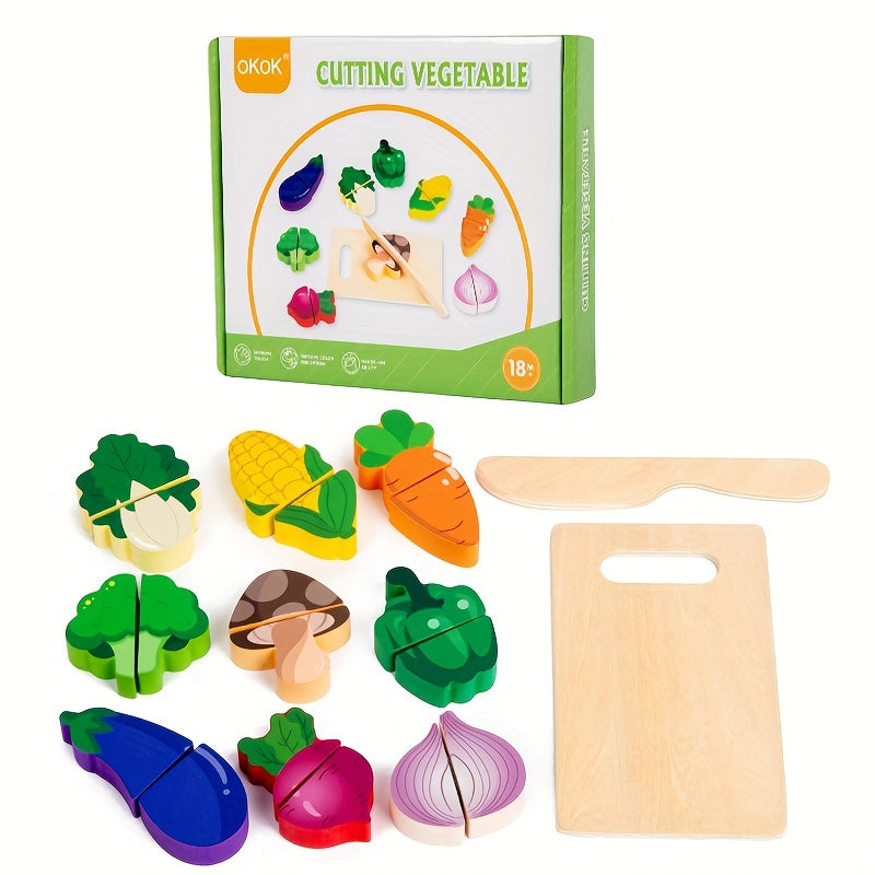 Slice & Learn Food Set – Montessori Pretend Play