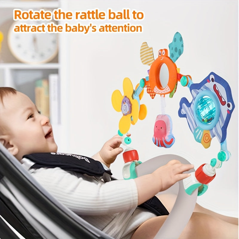 SeaSnuggle™ Hanging Rattle Set – Ocean-Themed Sensory Toys