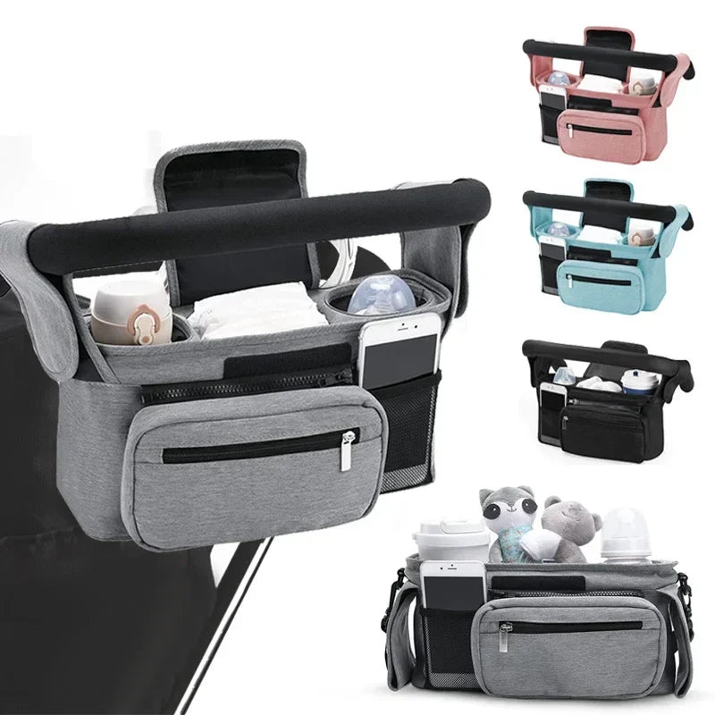StrollEase Organizer – Large Capacity Stroller Storage Bag