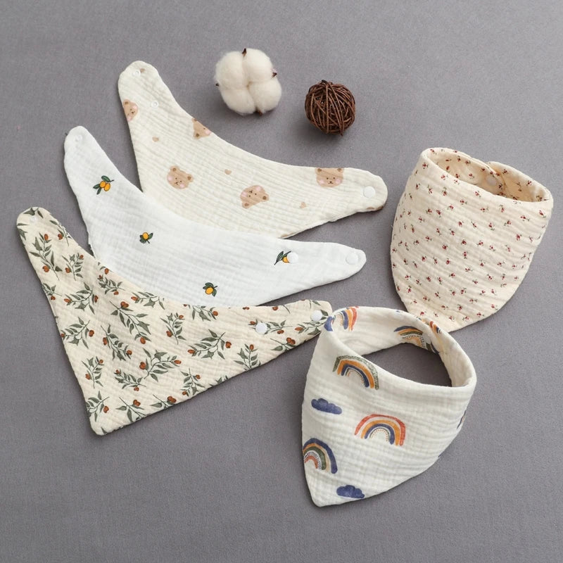 DribbleBloom™ Bandana Bibs – Soft, Stylish & Super Absorbent