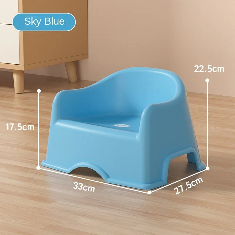 Children’s Plastic Stool with Backrest – Thickened Baby Chair