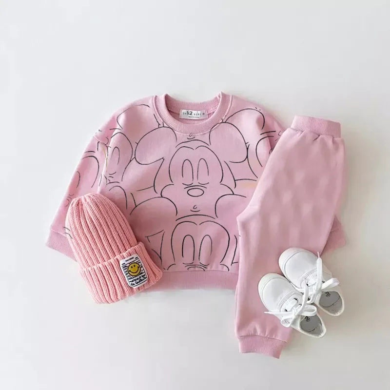 CuddlePop Cartoon Tracksuit Set – Baby & Toddler Loungewear