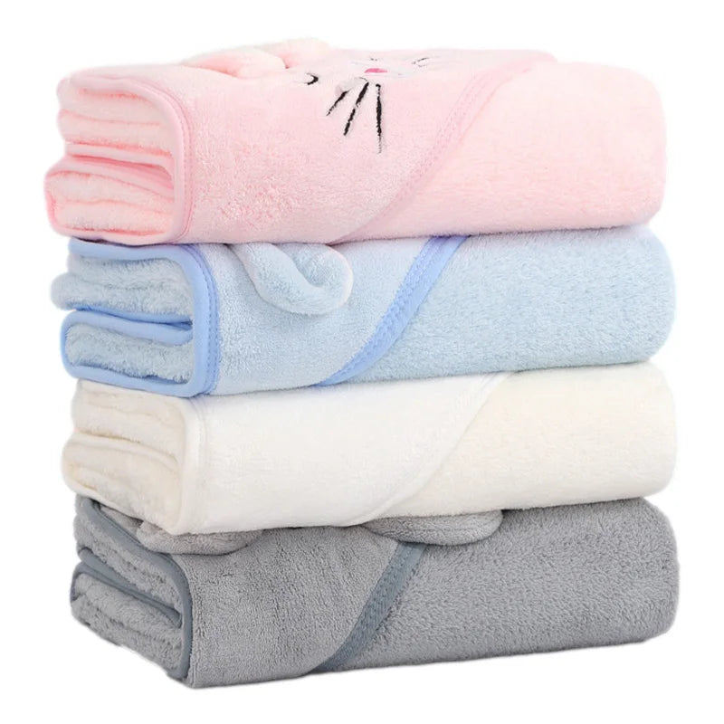 SnuggleSoft Hooded Animal Towel & Swaddle Wrap