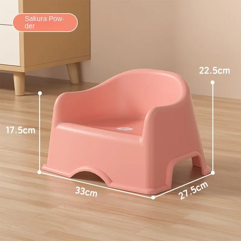 Children’s Plastic Stool with Backrest – Thickened Baby Chair
