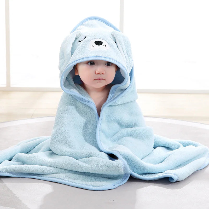 SnuggleSoft Hooded Animal Towel & Swaddle Wrap