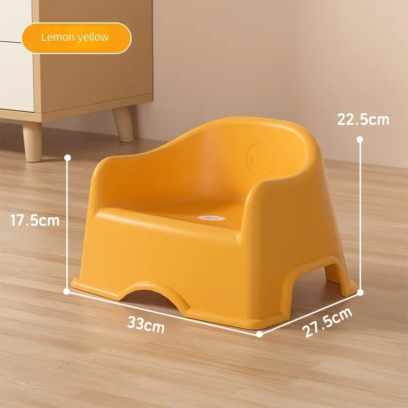 Children’s Plastic Stool with Backrest – Thickened Baby Chair