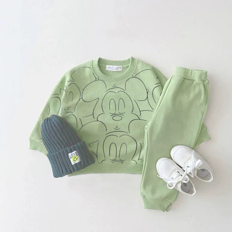 CuddlePop Cartoon Tracksuit Set – Baby & Toddler Loungewear