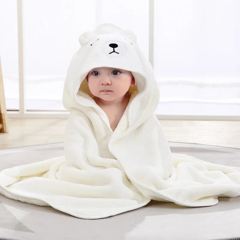 SnuggleSoft Hooded Animal Towel & Swaddle Wrap