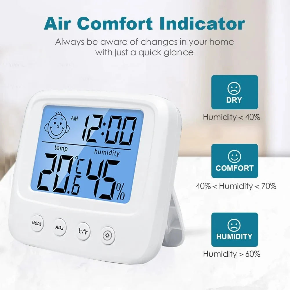 Digital Thermo-Hygrometer with Backlight for Baby Rooms