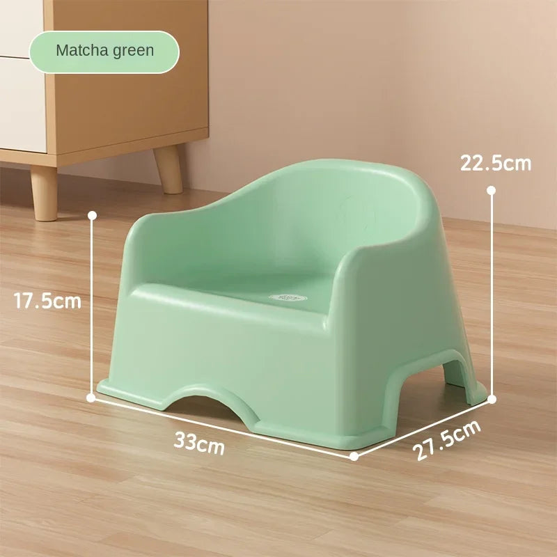 Children’s Plastic Stool with Backrest – Thickened Baby Chair