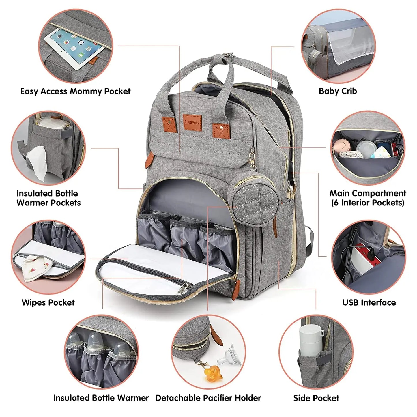 GoNest™ 3-in-1 Diaper Backpack & Travel Bassinet