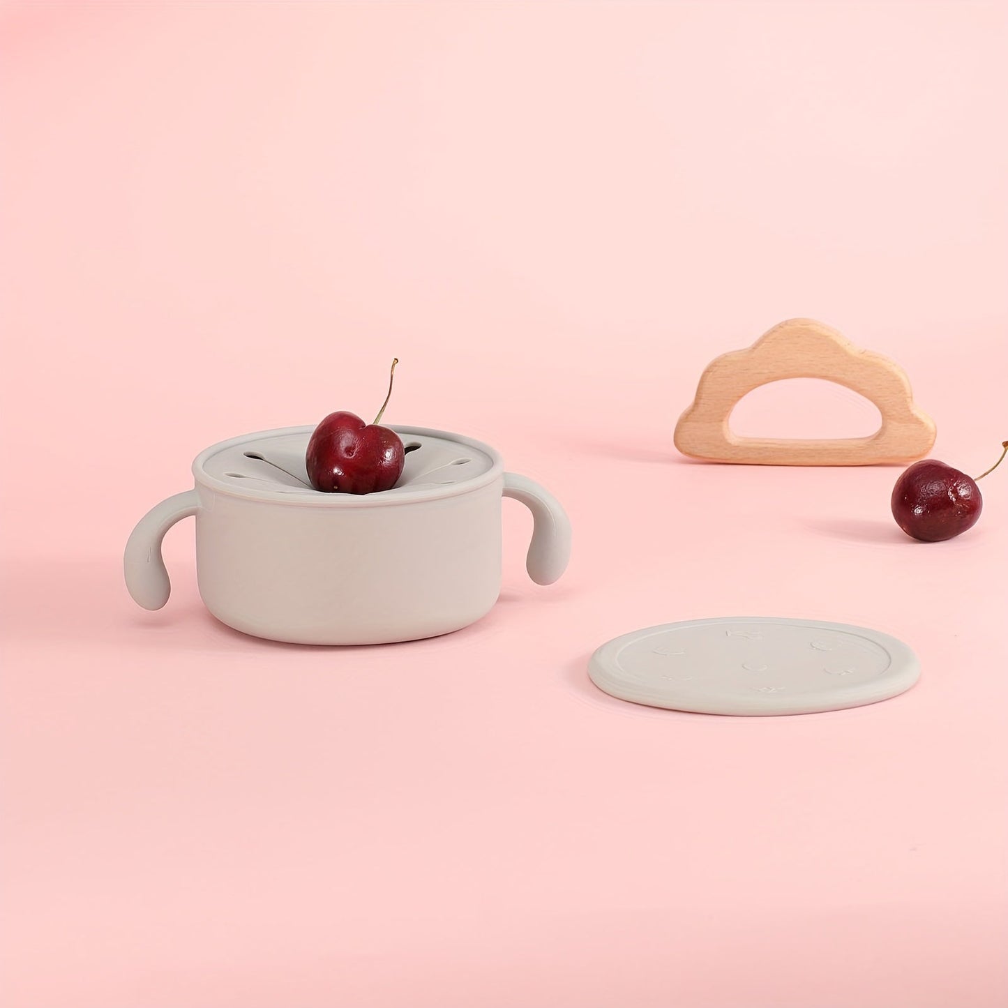 Dimpley GrabBowl™ – No-Spill Silicone Snack Cup with Lid