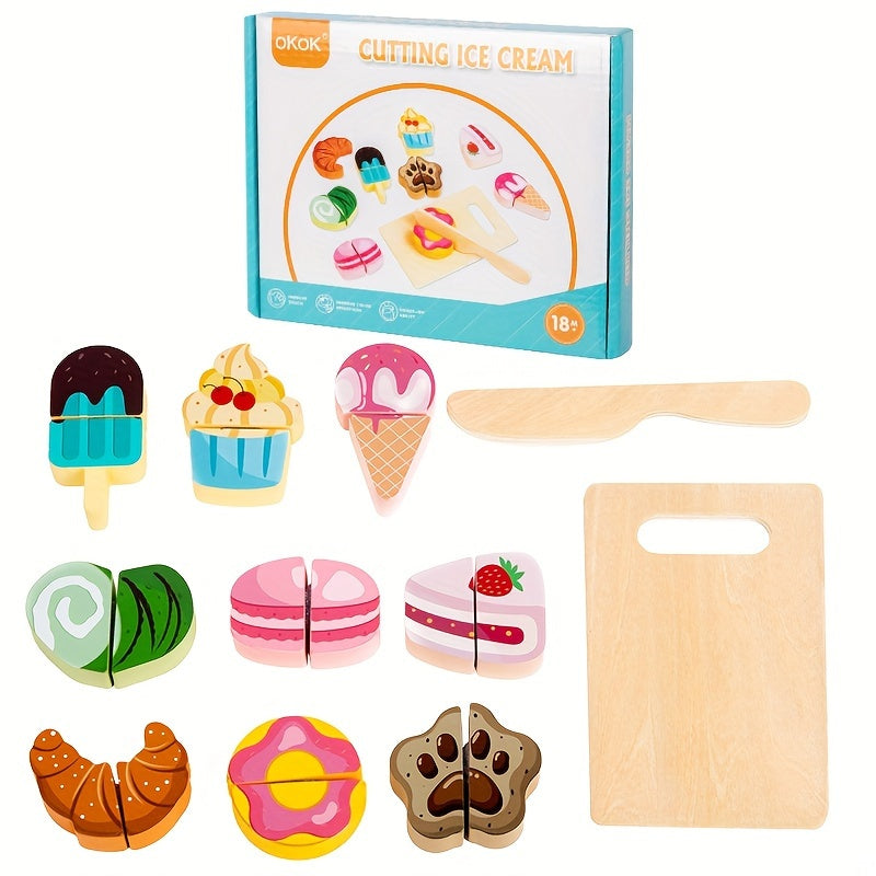 Slice & Learn Food Set – Montessori Pretend Play