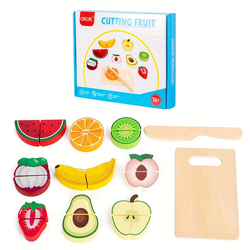 Slice & Learn Food Set – Montessori Pretend Play