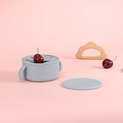 Dimpley GrabBowl™ – No-Spill Silicone Snack Cup with Lid