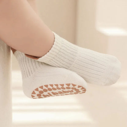 SnuggleSteps Cotton Grip Socks – 3-Pack for Babies & Toddlers