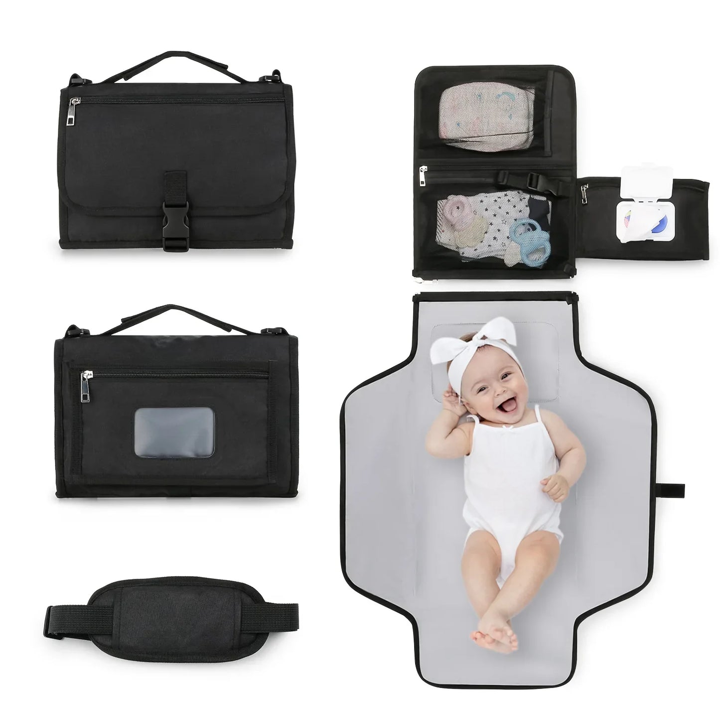 SwiftChange 3-in-1 Portable Diaper Changing Pad