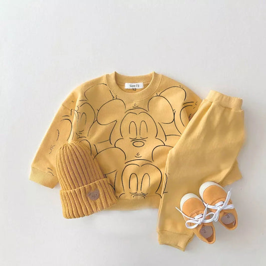 CuddlePop Cartoon Tracksuit Set – Baby & Toddler Loungewear