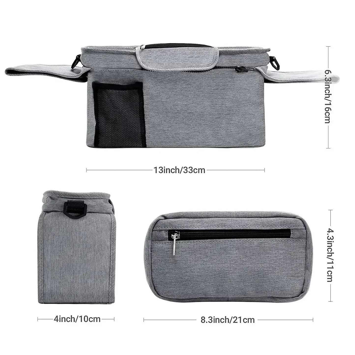 StrollEase Organizer – Large Capacity Stroller Storage Bag