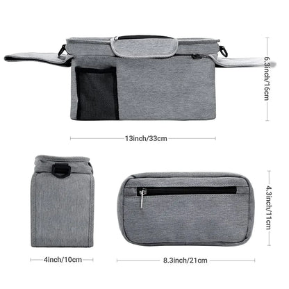 StrollEase Organizer – Large Capacity Stroller Storage Bag
