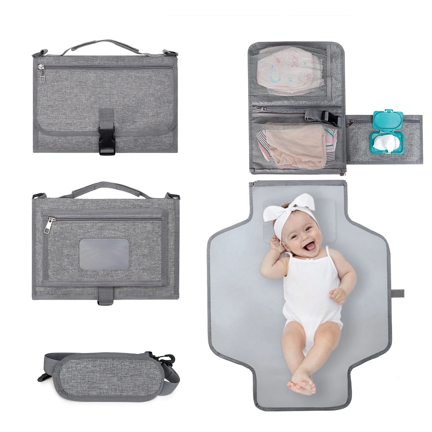 SwiftChange 3-in-1 Portable Diaper Changing Pad